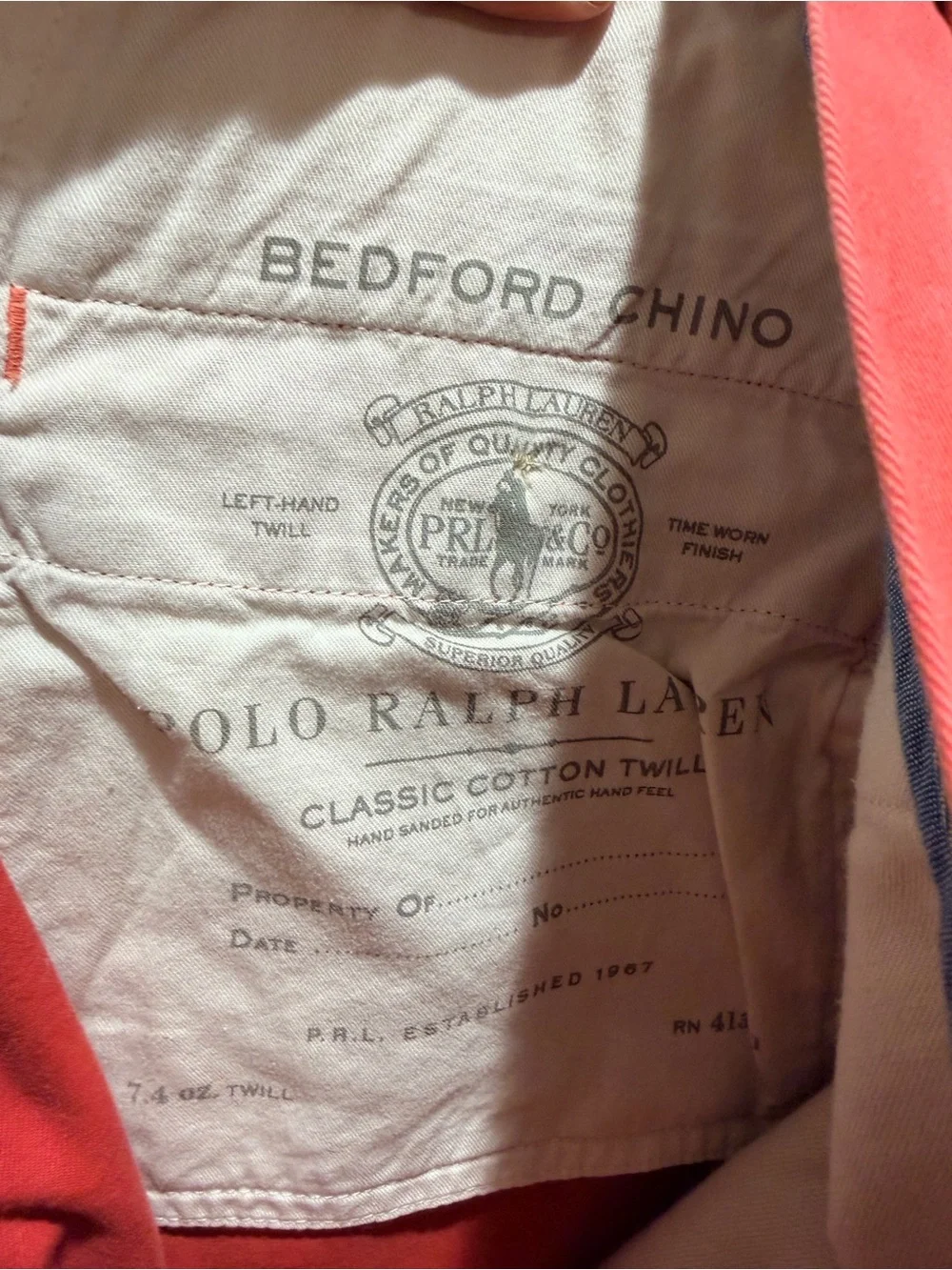 Polo Ralph Lauren designer salmon